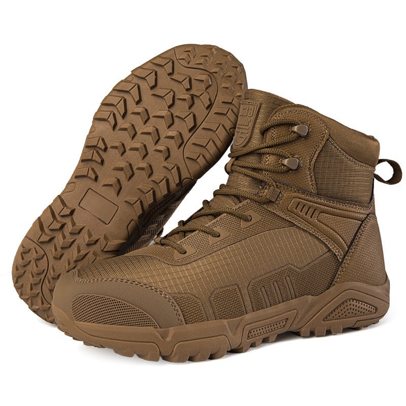 Outdoor Mountaineering Field Training Field Military Boots New Mid-High Top Waterproof Adventure Rescue Workwear Desert Tactical Boots - Image 1